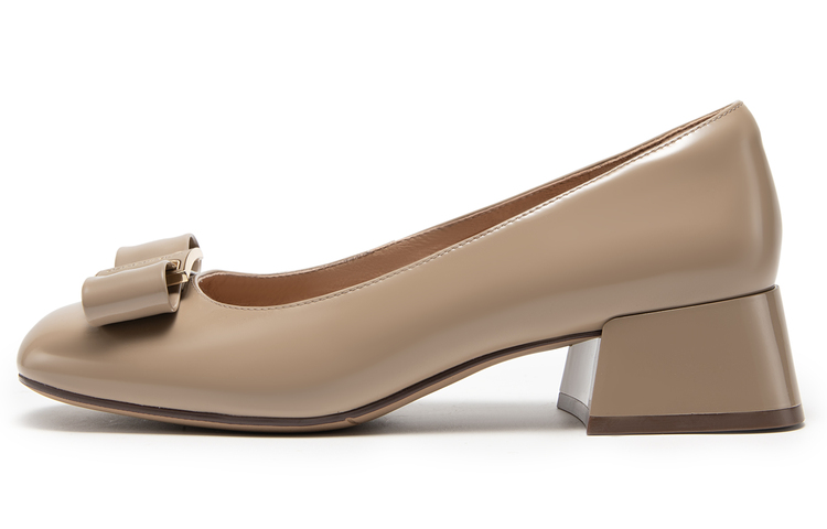 (W) C°BANNER Pump 'Brown Butterfly Knot'