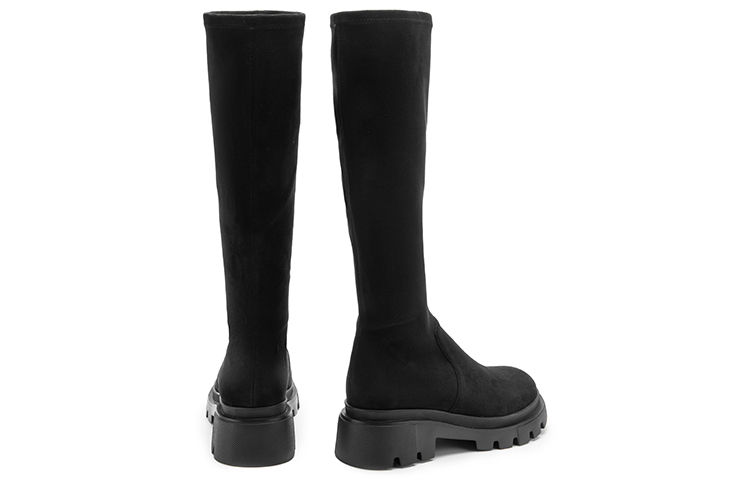 (W) C°BANNER Pure Color Ultra-Light High-Top Boots 'Black' 圖 4