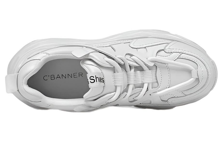 (W) C°BANNER QianBaiDu 'Casual Fashion Thick Sole Dad Shoe White' 圖 3