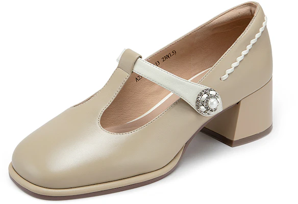 (Women) C°BANNER Retro T-Strap Chunky Heel Mary Janes 'Apricot' A23174610A13 Lookbook (Women) C°BANNER Retro T-Strap Chunky Heel Mary Janes 'Apricot' A23174610A13