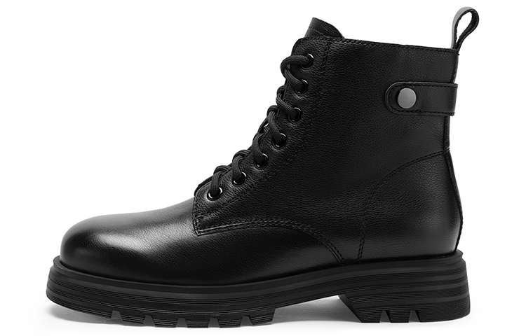 (W) C°BANNER Rider Leather Ankle 'Martins Black'