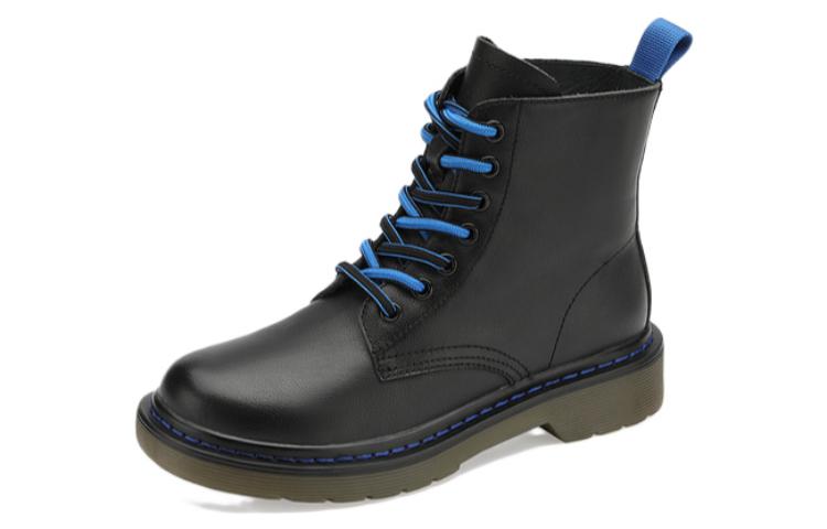 (W) C°BANNER Round Toe Color-Block Martin Boots 'Black' 圖 2