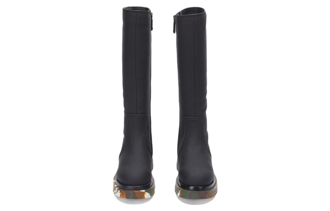 (W) C°BANNER Round Toe Elegant Trendy Tall Zip-Up Riding Boots 'Black' 圖 3