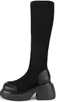 (Women) C°BANNER Round Toe High-Top Boots 7.5cm 'Black' A23589804 (Women) C°BANNER Round Toe High-Top Boots 7.5cm 'Black' A23589804