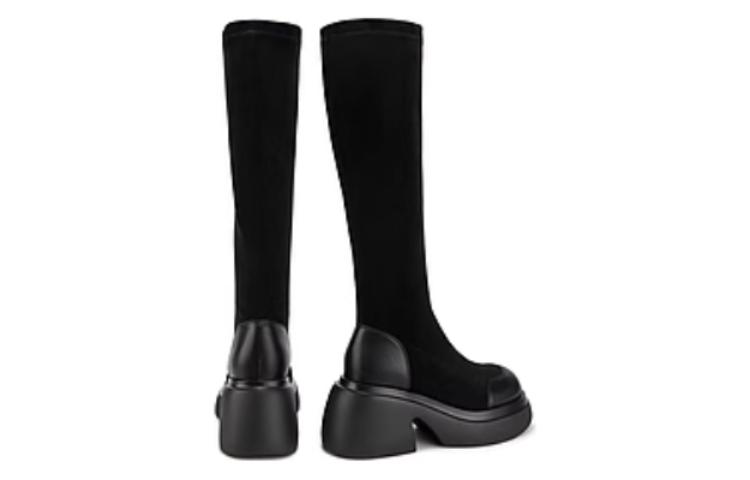 Lookbook (W) C°BANNER 圆头高帮靴 7.5cm '黑色' A23589804