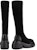 (W) C°BANNER Boot Tinggi Hujung Bulat 7.5cm 'Hitam' A23589804