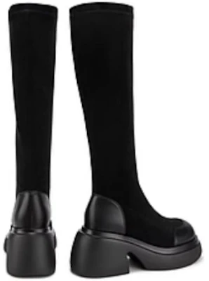 (Women) C°BANNER Round Toe High-Top Boots 7.5cm 'Black' A23589804 Lookbook (Women) C°BANNER Round Toe High-Top Boots 7.5cm 'Black' A23589804