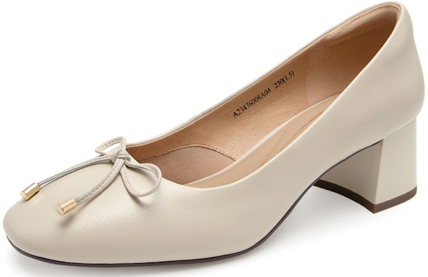 (Women) C°BANNER Round Toe Slip-On Block Heel 'Beige' A23476008 Lookbook (Women) C°BANNER Round Toe Slip-On Block Heel 'Beige' A23476008