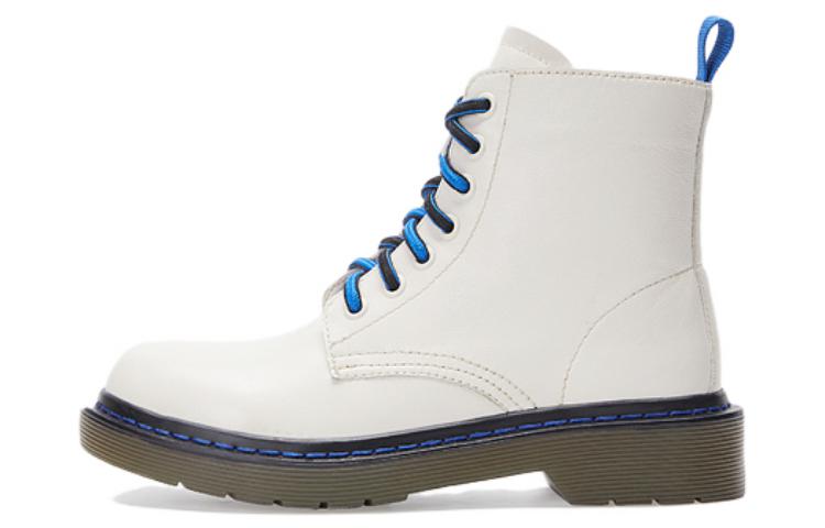 (W) C°BANNER Round Toe Two-Tone Martin Boots 'Beige'