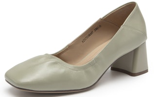 (W) Zapatos de Tacón Bloque Punta Cuadrada C°BANNER de Piel de Oveja '5.5cm'. A23173108 7