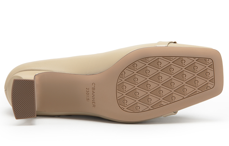 (W) C°BANNER Sheepskin Chunky Heel High Heels 'Elegant Buckle' 圖 12