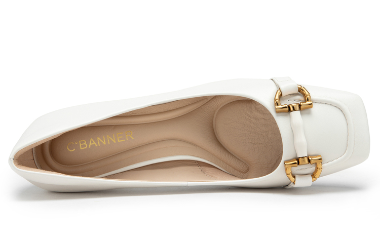 (W) C°BANNER Sheepskin Chunky Heel High Heels 'Elegant Buckle' 圖 4