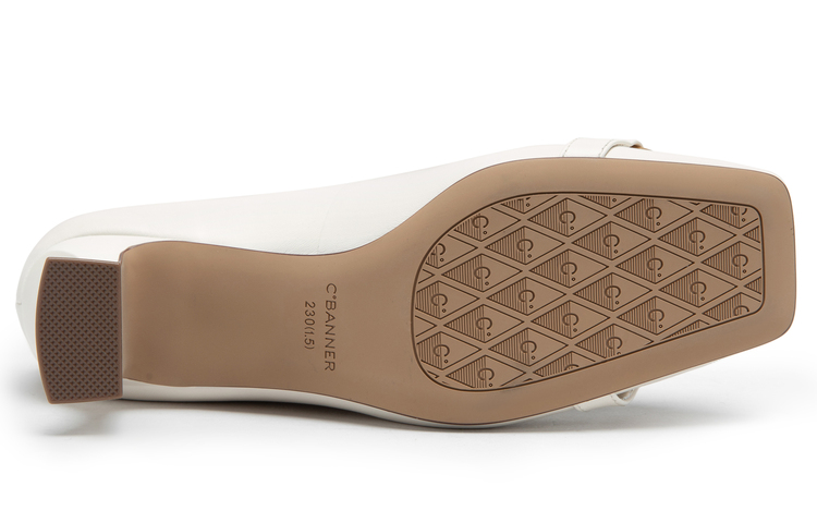 (W) C°BANNER Sheepskin Chunky Heel High Heels 'Elegant Buckle' 圖 6