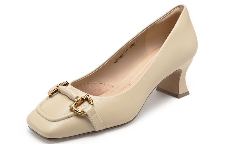 (W) C°BANNER Sheepskin Chunky Heel High Heels 'Elegant Buckle' 圖 9