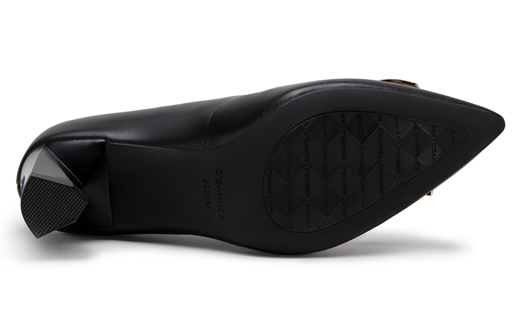 Details for (W) Zapatos de Tacón Grueso C°BANNER en Piel de Oveja 'Negro' A23171655