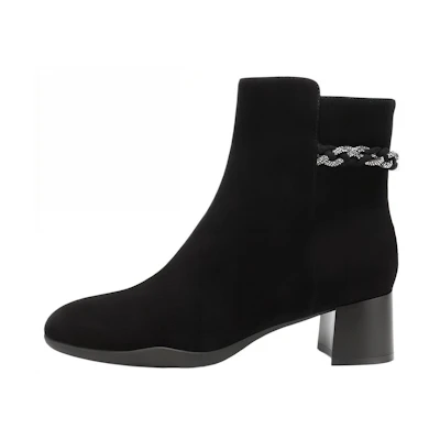 (W) C°BANNER Sheepskin CMFTable Versatile Lightweight Elevated Fashionable Durable Short Boot 'Black'