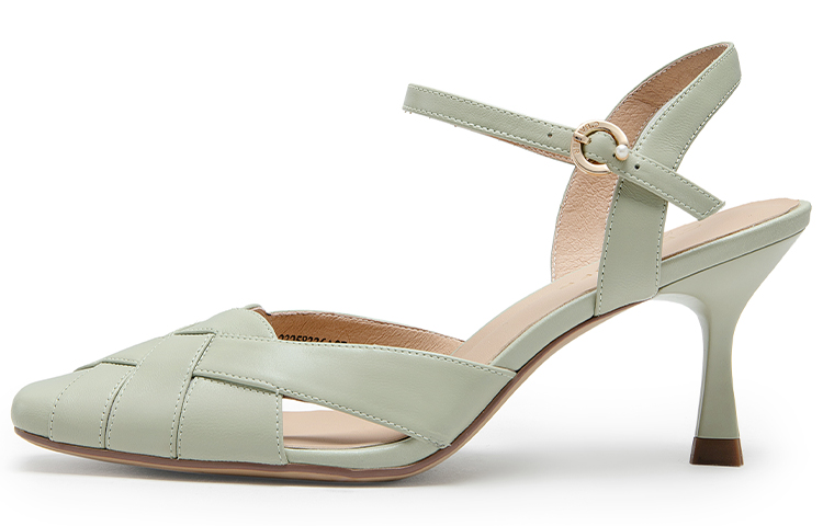 Sizing (W) C°BANNER Sepatu High Heels Fashion Bulu Domba Ujung Persegi '7cm' A23258336