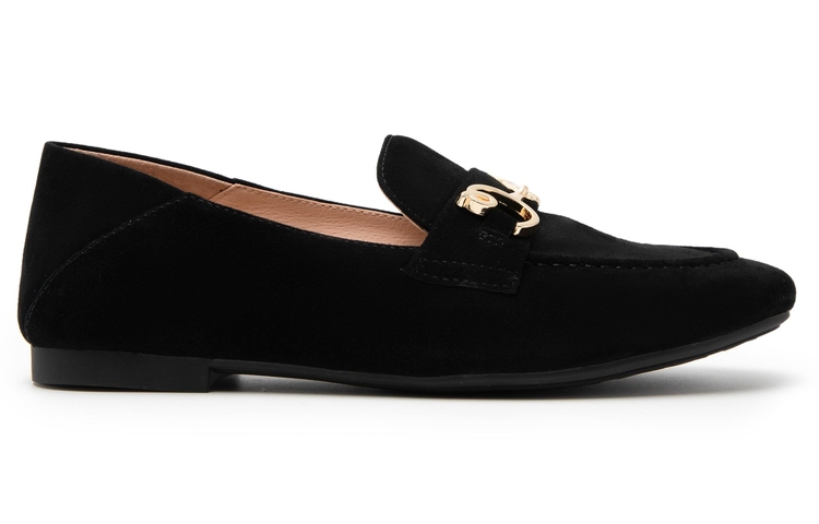 Order (W) Mocasines Planos de Piel de Oveja C°BANNER 'Negro Commuter' A23411814