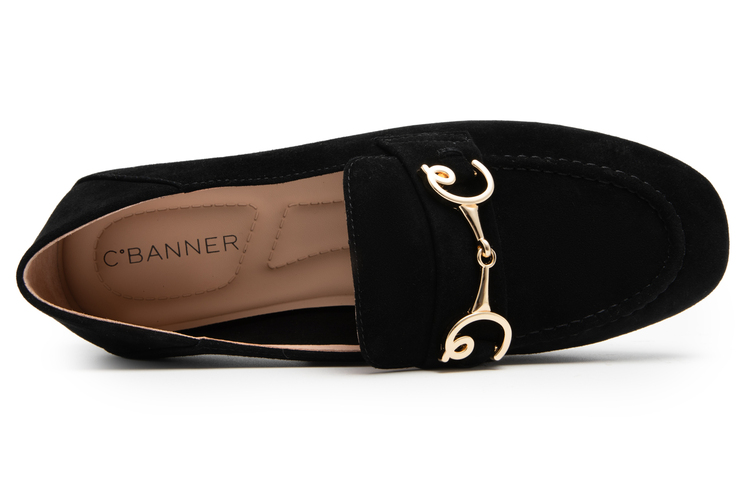 Purchase (W) Mocasines Planos de Piel de Oveja C°BANNER 'Negro Commuter' A23411814