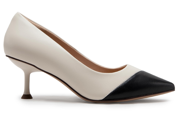 (W) C°BANNER Sheepskin High Heels 6cm 'Colorblock Stiletto' 圖 2