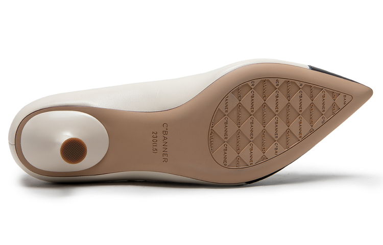 (W) C°BANNER Sheepskin High Heels 6cm 'Colorblock Stiletto' 圖 6