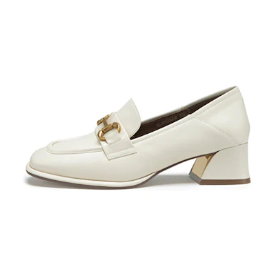 (W) C°BANNER Sheepskin Loafer 'Beige Horsebit'