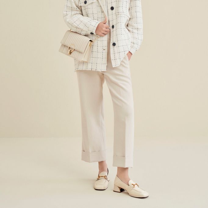 (W) C°BANNER Sheepskin Loafer 'Beige Horsebit' 圖 7