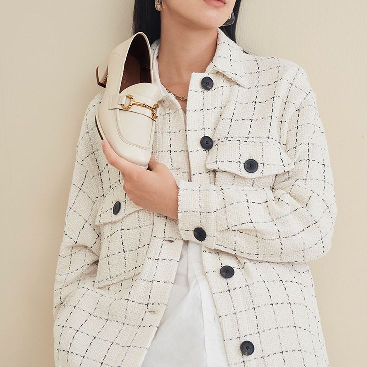 (W) C°BANNER Sheepskin Loafer 'Beige Horsebit' 圖 8