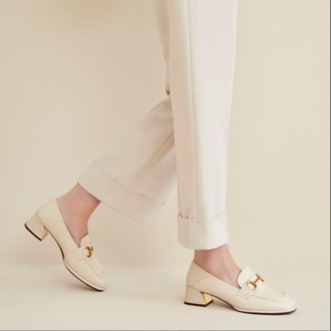 (W) C°BANNER Sheepskin Loafer 'Beige Horsebit' 圖 9