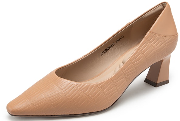 (Women) C°BANNER Sheepskin Pointed Toe Block Heel 5.5cm 'Classic Pumps' A23158202 1