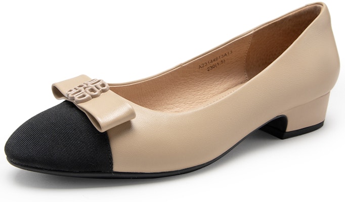 (Women) C°BANNER Sheepskin Round Toe Chunky Heel Pumps '3cm' A23144613 1