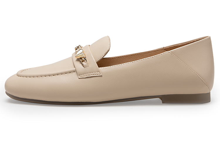 (Women) C°BANNER Sheepskin Simple Commuting Casual Shoes 'Apricot' A23111868B32