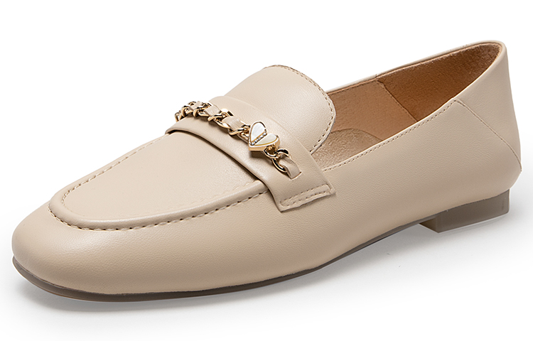 Lookbook 千百度 C°BANNER 羊皮簡約通勤休閒單鞋 女款 杏色