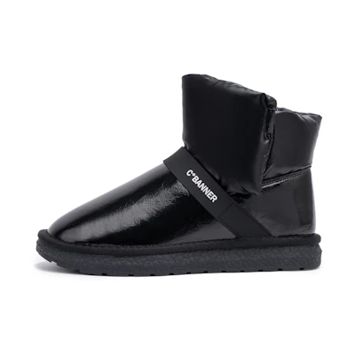 (W) C°BANNER Short Snow Boots 'Black CMFT Patchwork'
