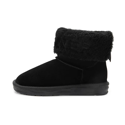 (W) C°BANNER Short Snow Boots 'Outdoor Warmth Non-Slip Black'