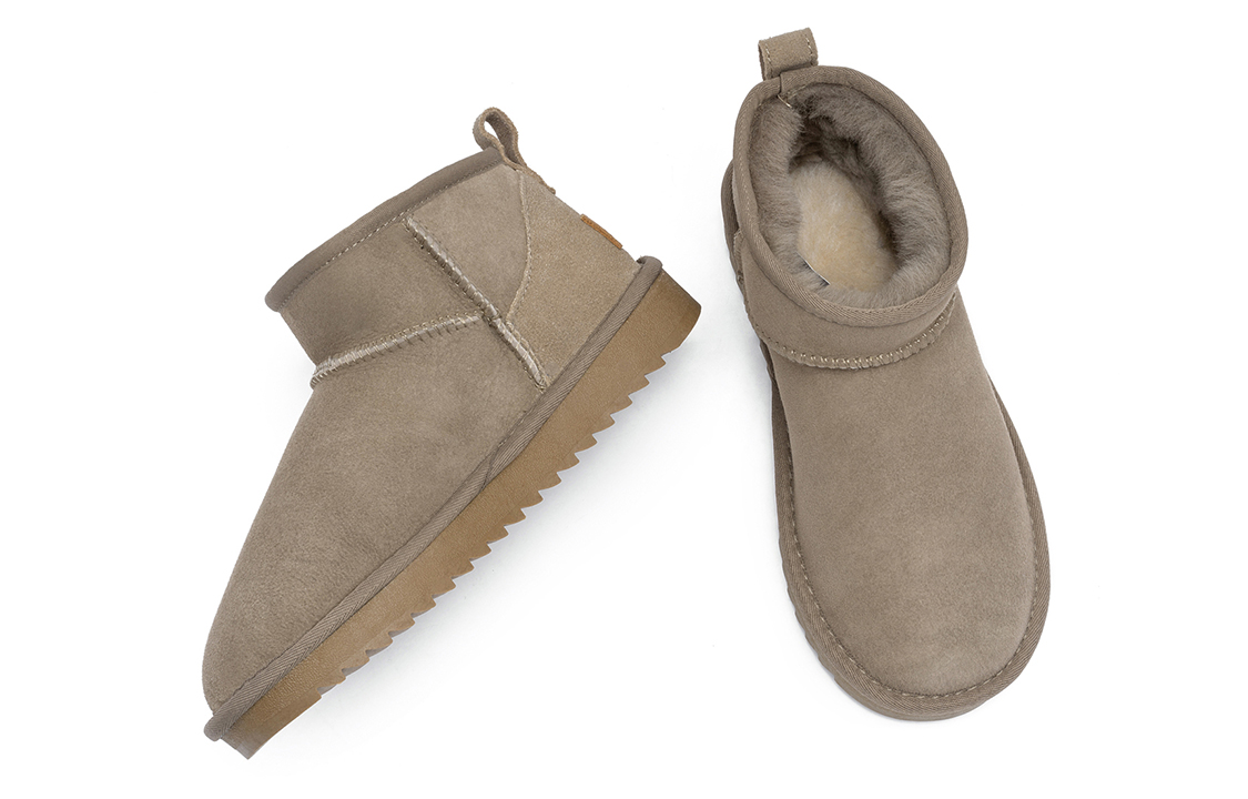 (W) C°BANNER Short Snow Boots 'Wool Splice Brown' 圖 3