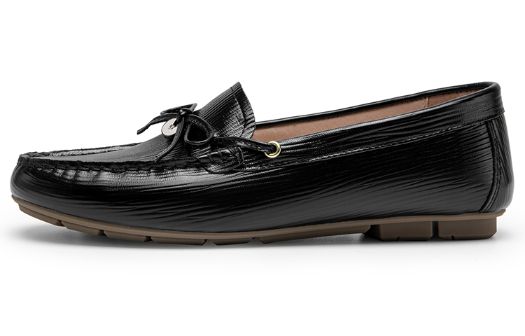 (W) C°BANNER Slip-On 'Black Simple Drawstring'