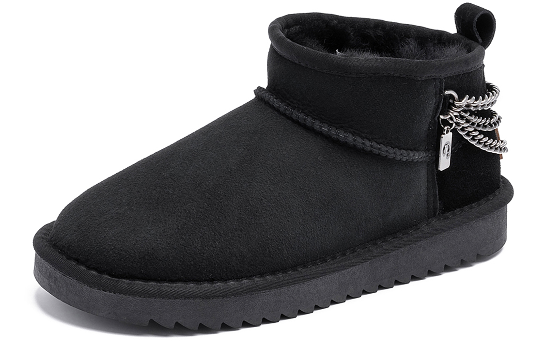 (W) C°BANNER Snow Boots 'Black Leather Patchwork' 圖 2