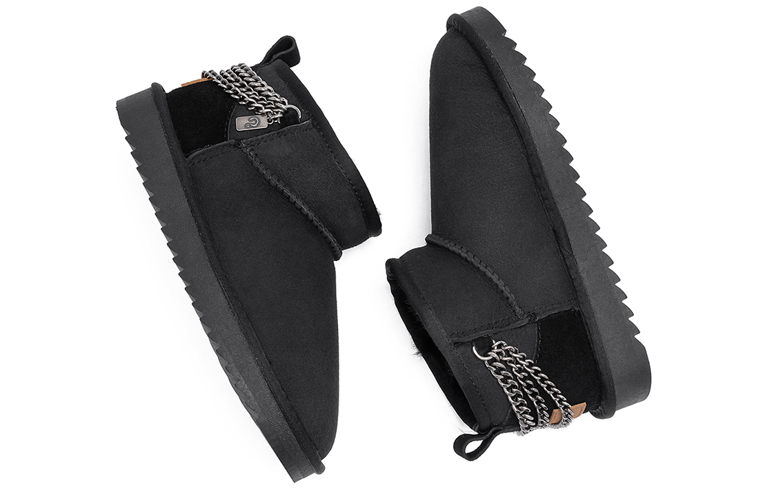 (W) C°BANNER Snow Boots 'Black Leather Patchwork' 圖 4