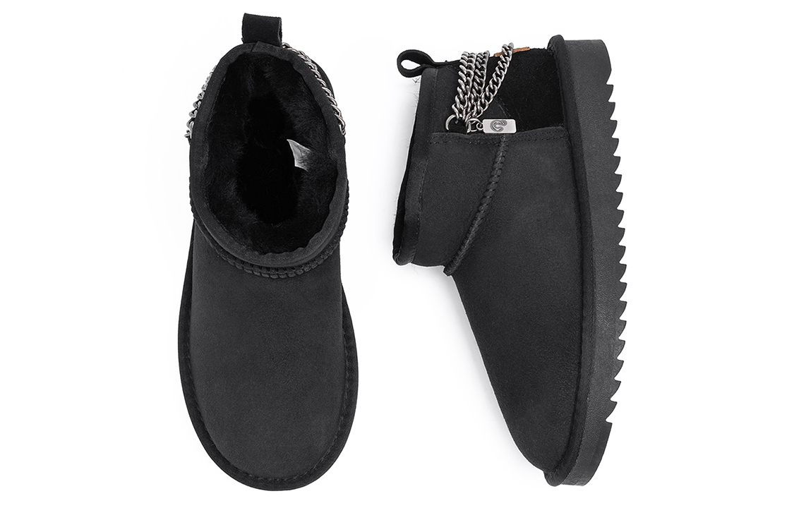 (W) C°BANNER Snow Boots 'Black Leather Patchwork' 圖 5