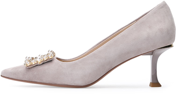 (Women) C°BANNER Stiletto 'Light Grey Crystal Buckle' A22126306A09 Buy (Women) C°BANNER Stiletto 'Light Grey Crystal Buckle' A22126306A09