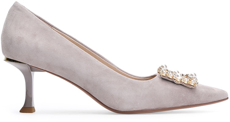 (Women) C°BANNER Stiletto 'Light Grey Crystal Buckle' A22126306A09 Order (Women) C°BANNER Stiletto 'Light Grey Crystal Buckle' A22126306A09