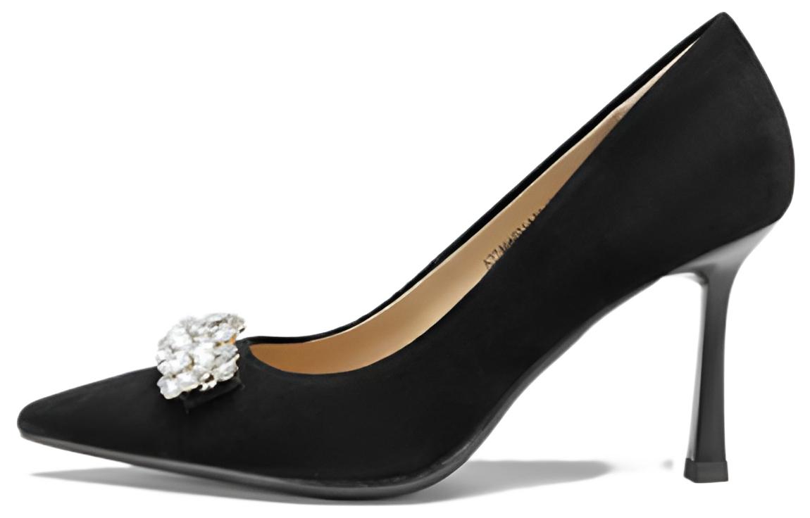 (Women) C°BANNER Stiletto 'Phantom Crystal Buckle Black' A22466031A01