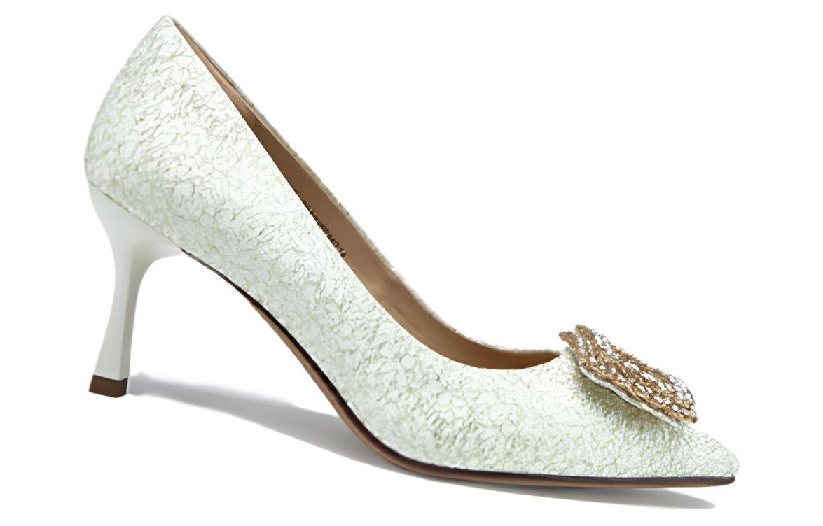 Order 千百度C°BANNER 織物 靜音高跟 細跟 高跟鞋 女款 白色