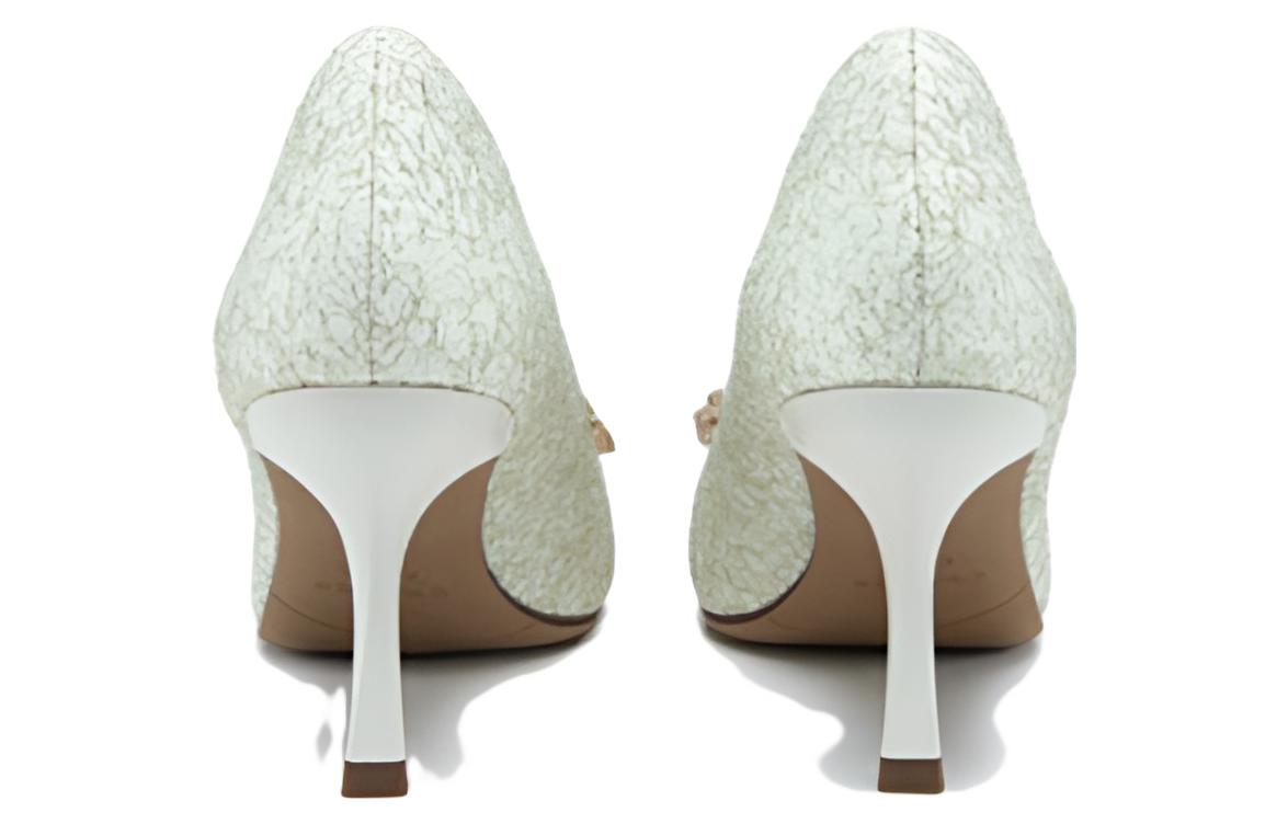 Shop 千百度C°BANNER 織物 靜音高跟 細跟 高跟鞋 女款 白色