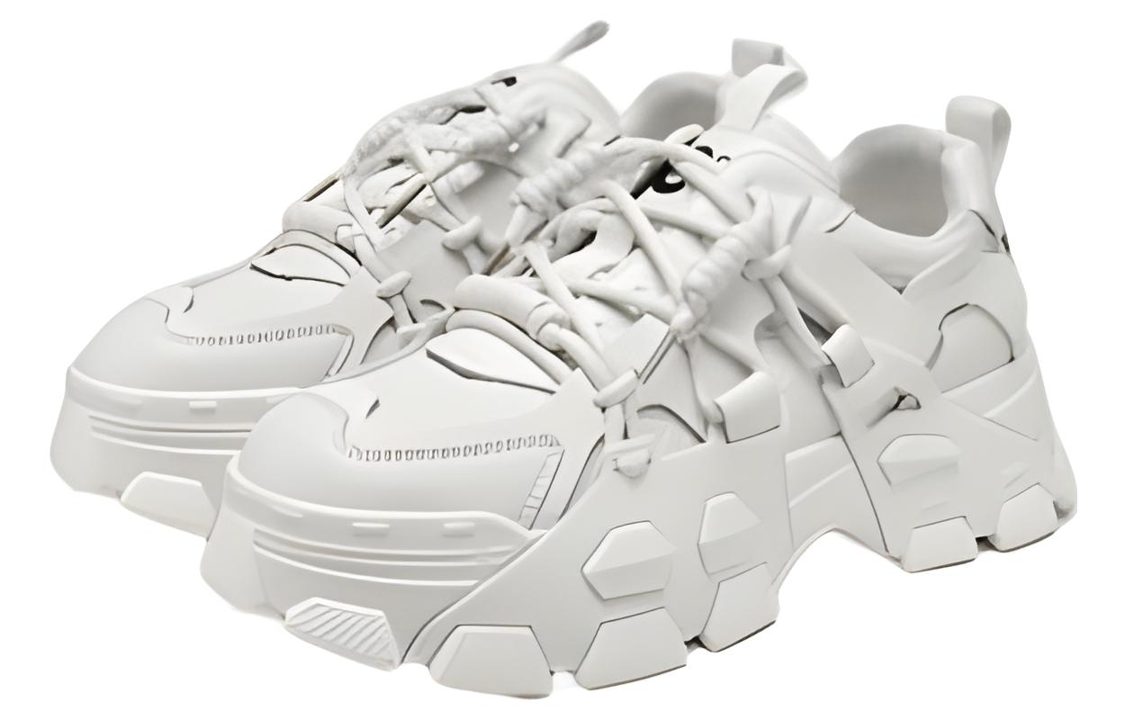 (W) C°BANNER Synthetic Leather CMFTable Trendy Patchwork 'Beige Dad Shoes' 圖 3