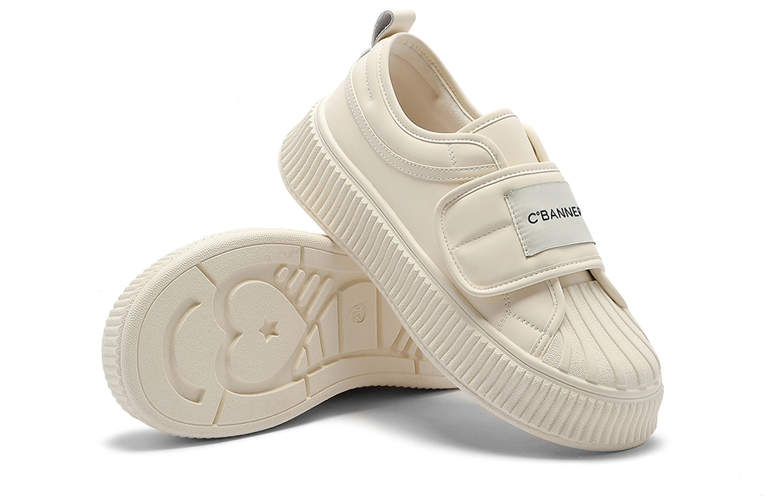 (W) C°BANNER Synthetic Leather Low-Top Sneaker 'Beige Basics' 圖 3