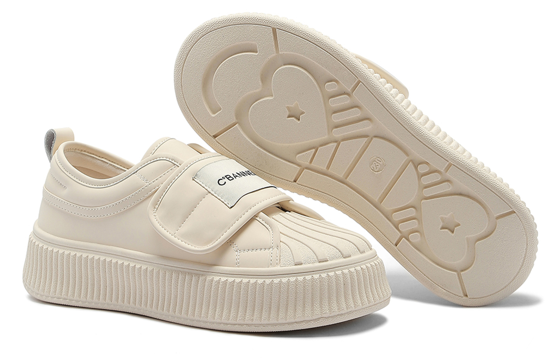 (W) C°BANNER Synthetic Leather Low-Top Sneaker 'Beige Basics' 圖 4