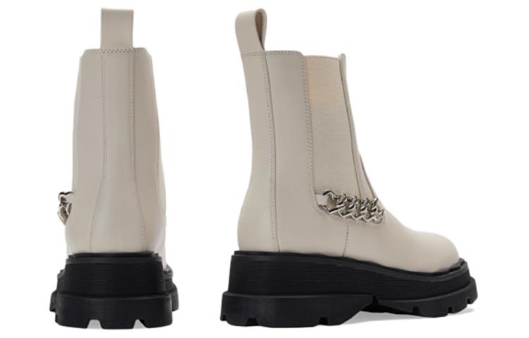 (W) C°BANNER Thick-Soled Chain British Chelsea Boots 'Beige' 圖 2