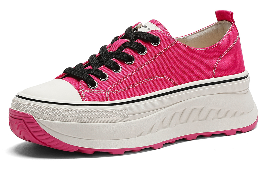 (W) C°BANNER Thick-Soled Lace-Up Canvas 'Red' 圖 2